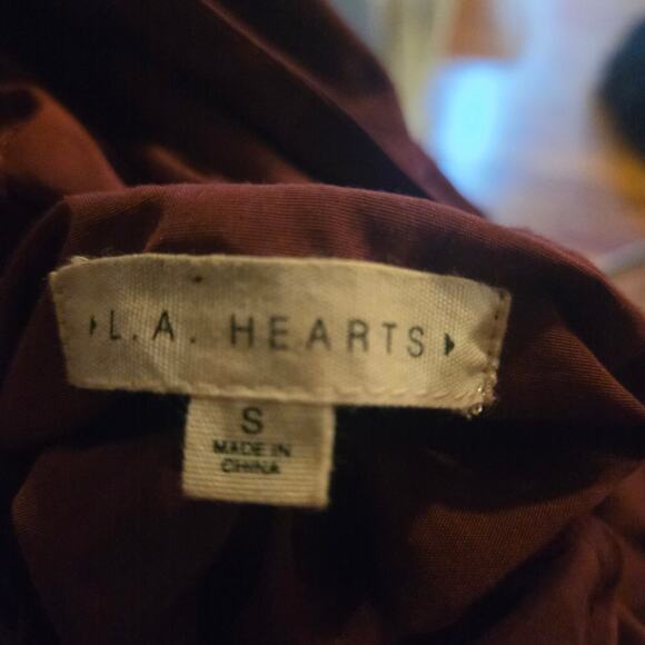 LA Hearts Burgundy Utility Hooded Jacket Women’s Size S - Picture 3 of 10